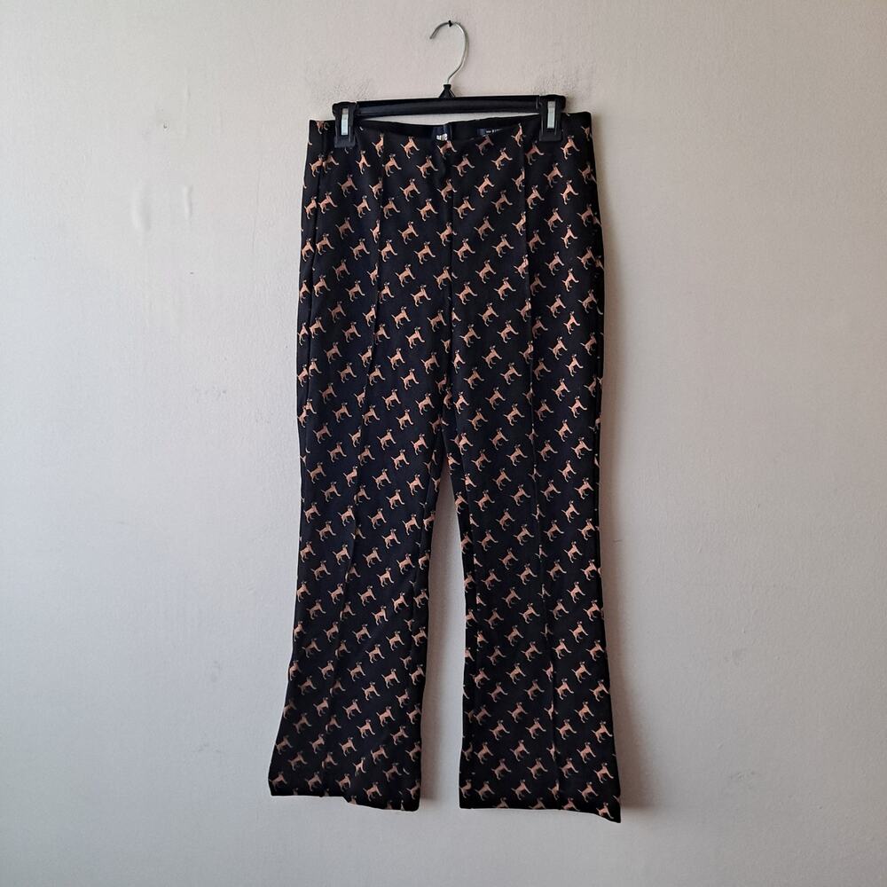 Maeve Black Pants with Tan Motif Boot Cut - Picture 4 of 12